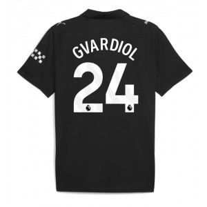 Fotbalové Dres Manchester City Josko Gvardiol #24 Venkovní Oblečení 2025-26 Krátký Rukáv